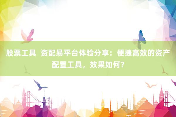 股票工具  资配易平台体验分享：便捷高效的资产配置工具，效果如何？