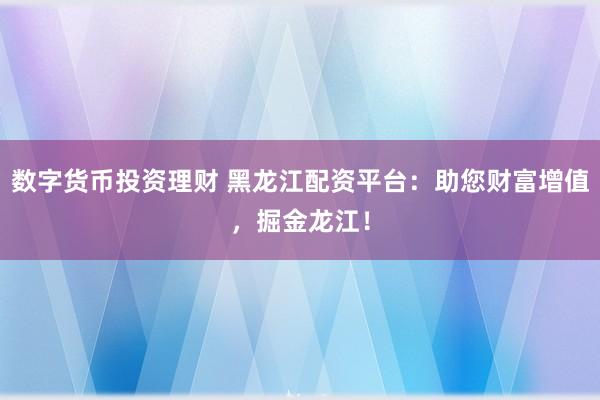 数字货币投资理财 黑龙江配资平台：助您财富增值，掘金龙江！