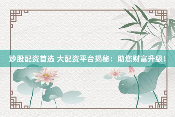 炒股配资首选 大配资平台揭秘：助您财富升级！