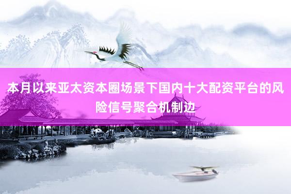 本月以来亚太资本圈场景下国内十大配资平台的风险信号聚合机制边